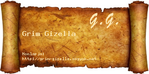 Grim Gizella névjegykártya